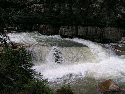 The raging cascades of the South Fork of the West Fork of the Gallatin River.