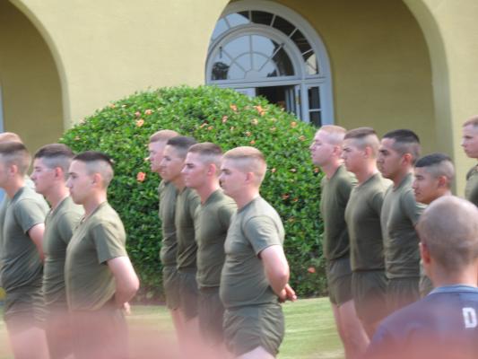 Matthew graduated from Marine boot camp.