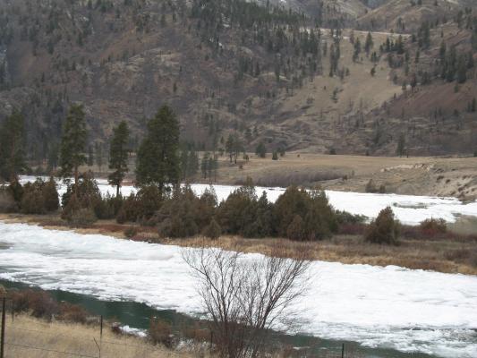 Ice on the Clark Fork River.