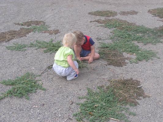 Sarah and Noah at the park.