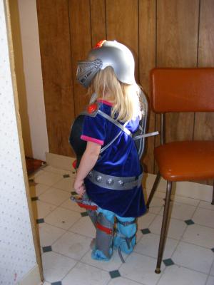 Sarah in armor