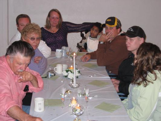 Lynn, Carol, Brian, Kerry, Josh, Kerry's husband, Michael and his girl friend