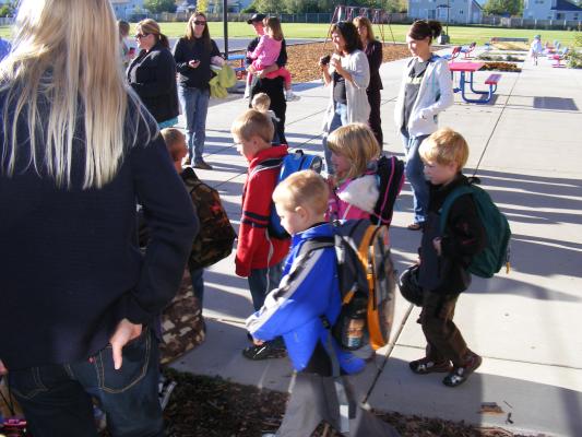 Kindergarten line.