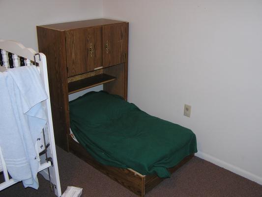 Noah's new home built toddler bed.
