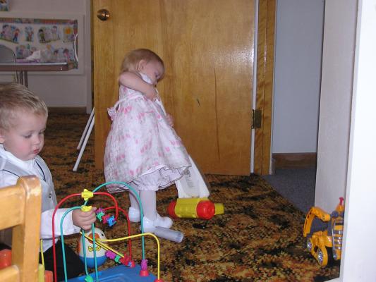Noahand Sarah in the First Christian Church Nursery