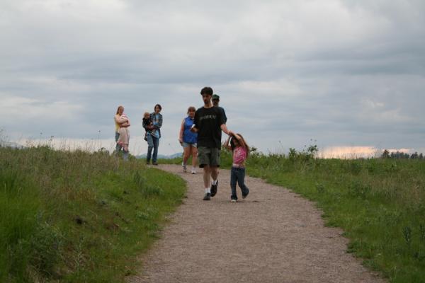 Walking down the trail at the Bison Range.