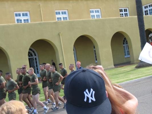 Matthew graduated from Marine boot camp.