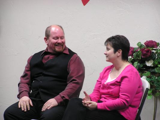 Mike and Pam Lebrecht were contestants in the Valentines Married Game.