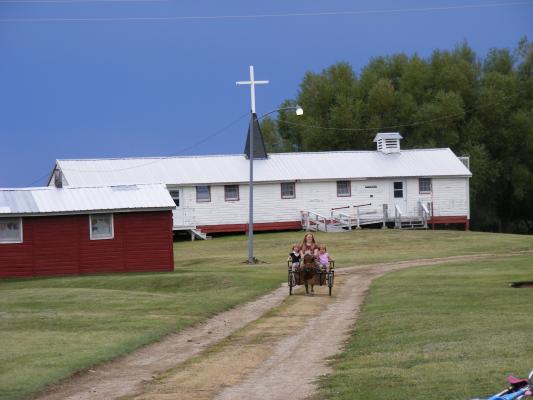 Pony cart at Little Rockies Christian Camp.