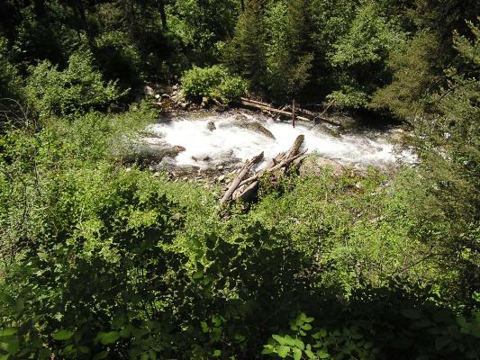 Pine Creek in the valley below.
