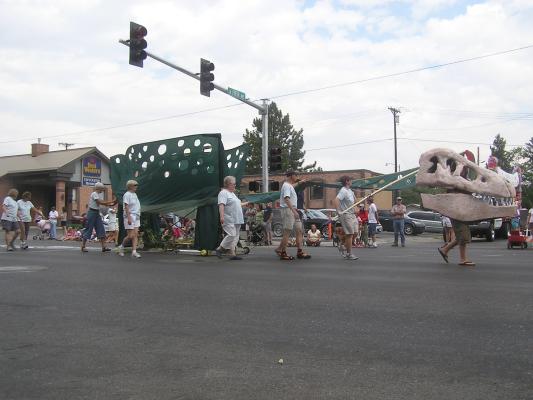 Sweet Pea Festival Parade. Dinosaur