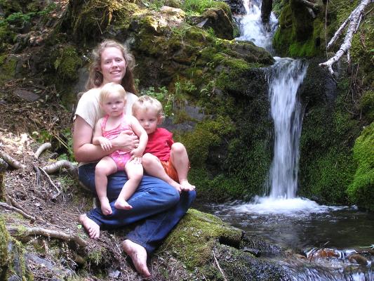 Katie, Sarah and Noah at Cascade Falls