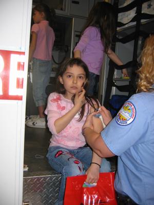 Malia getting a tatoo in the ambulance