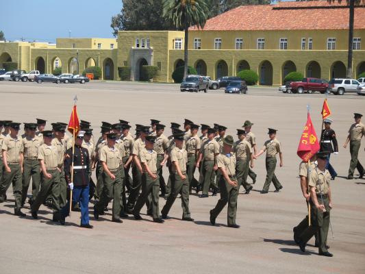 Matthew graduated from Marine boot camp.