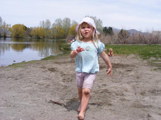 Sarah at Bozeman Pond.