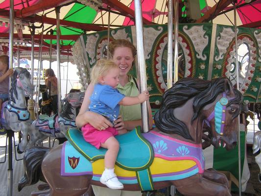 Sarah wanted to try all the horses.