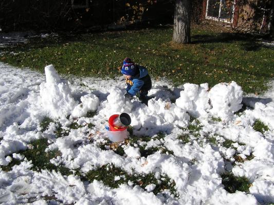 This is our snow castle.
