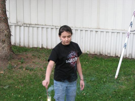 Malia with Sparkler