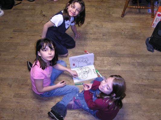 Nicole, Malia and Andrea color.
