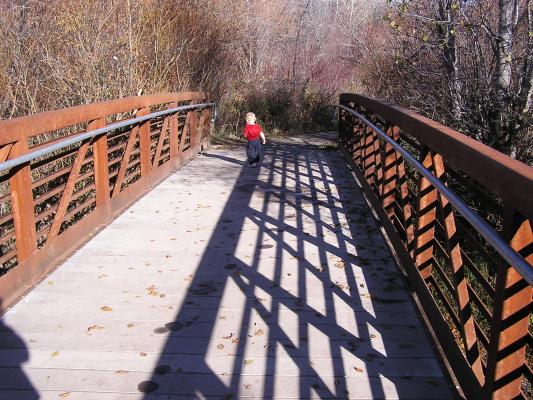 Noah walked across the brige.
