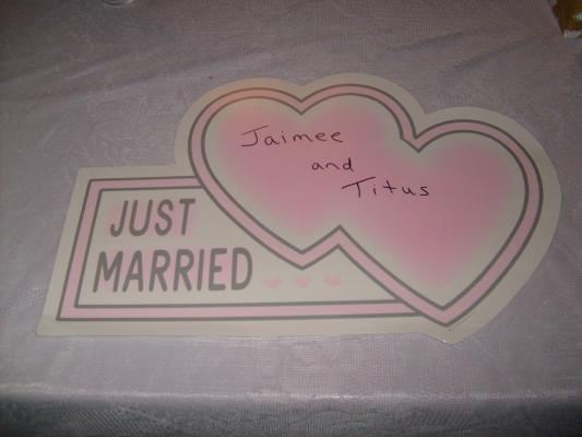 Just Married Jaimee and Titus