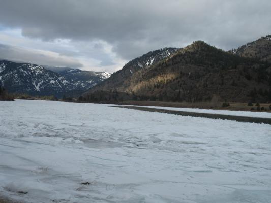 Ice on the Clark Fork River.