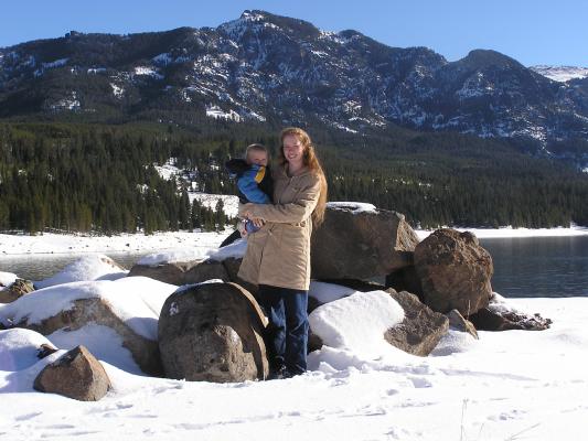 Katie and Noah at Hyalite Canyon.