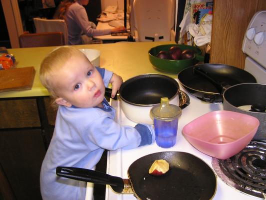 We like to cook on the stove.