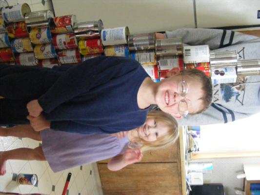 Noah and Sarah built a tower taller than them.