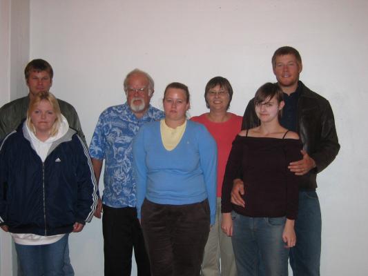 Brevik Family: Ralphie and his girl friend, Ralph, Shannon, Linda, Aaron and his girl friend