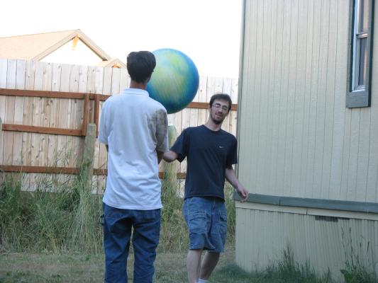 Mike and Jim play ball