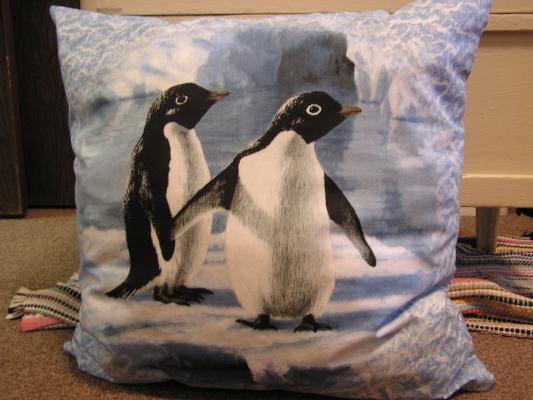 Penguin pillows.