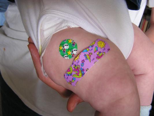 She got some pretty cool bandaids.