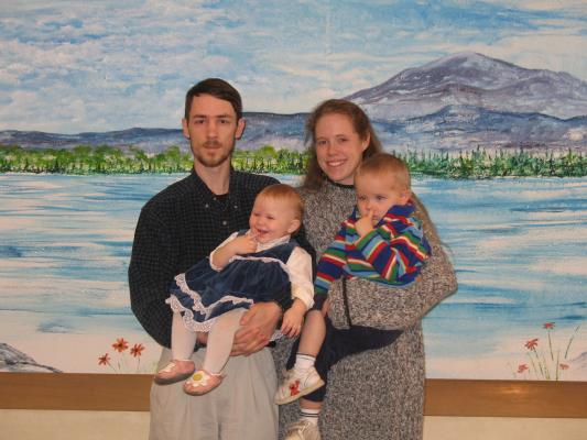 David, Katie, Sarah and Noah.
Family portrait.