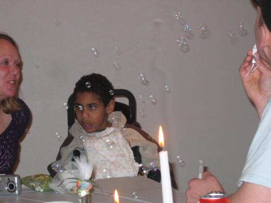 Josh and bubbles