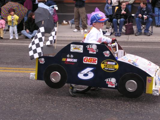 Dirt bike car float.