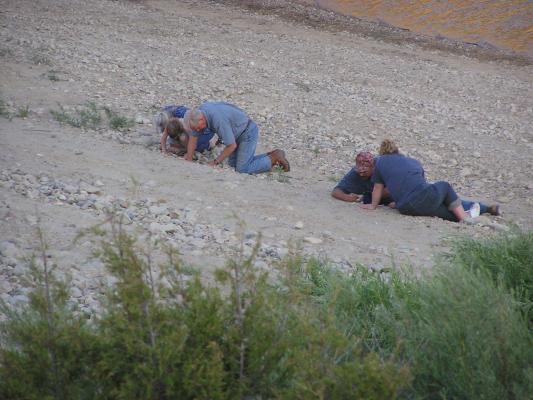 GVCC members are digging for garnets at the Ruby Reservoir.Anka, Max, Bill, Ken, Janet