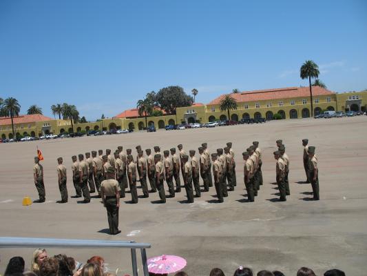 Matthew graduated from Marine boot camp.