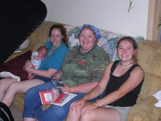 Noah, Katie, Joanna and Leah on the couch