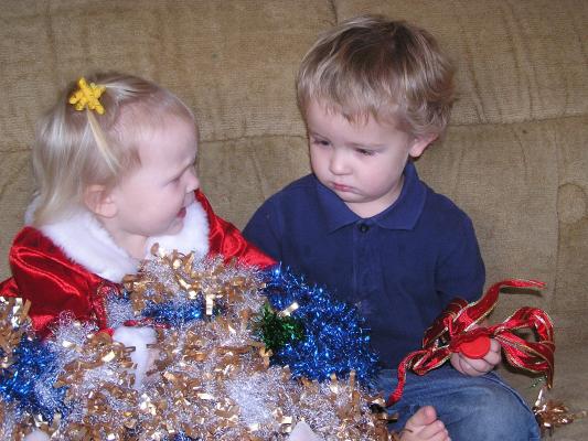 Sarah doesn't want to share the tensil with Noah