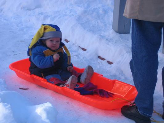 I like my big red sled.