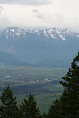 Saint Ignatius under the Mission Mountains.