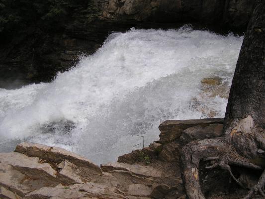 Looking down Ousel Falls.