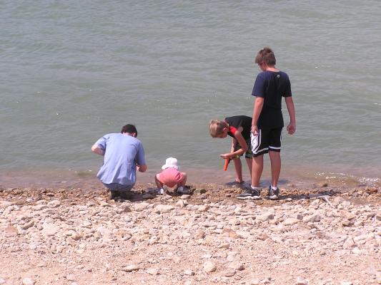 David, Sarah, Tanner and Danny play at the GVCC church campout