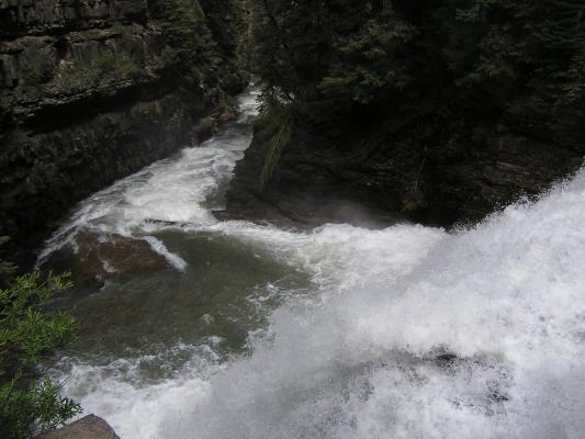Looking down Ousel Falls.