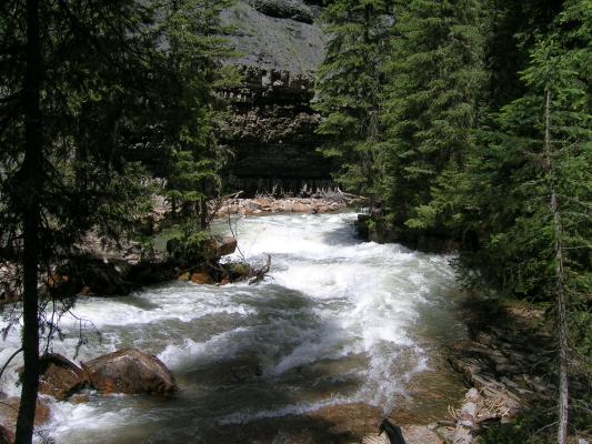 A view downstream.