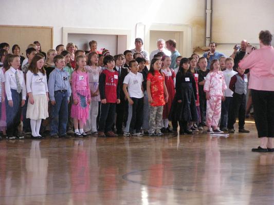 Student's singing .