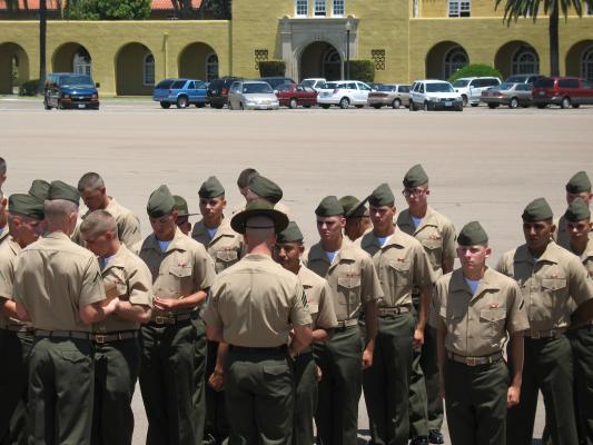 Matthew graduated from Marine boot camp.