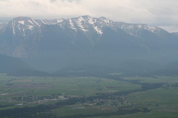 Mission Mountains above Saint Ignatius.