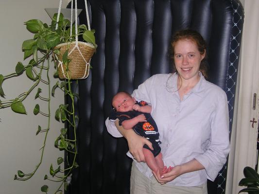 Katie holds our future basketball star